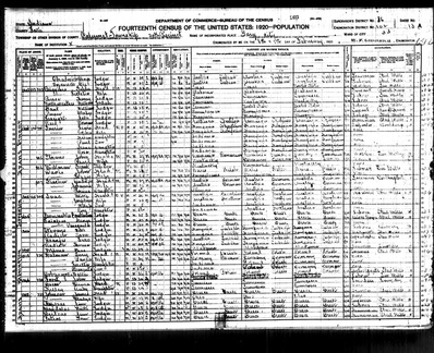 Census Indiana 1920 1
